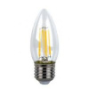 Лампа св/д Ecola свеча E27 6W 4000K прозр. 96x37 филамент (нитевидная), 360° N7QV60ELC